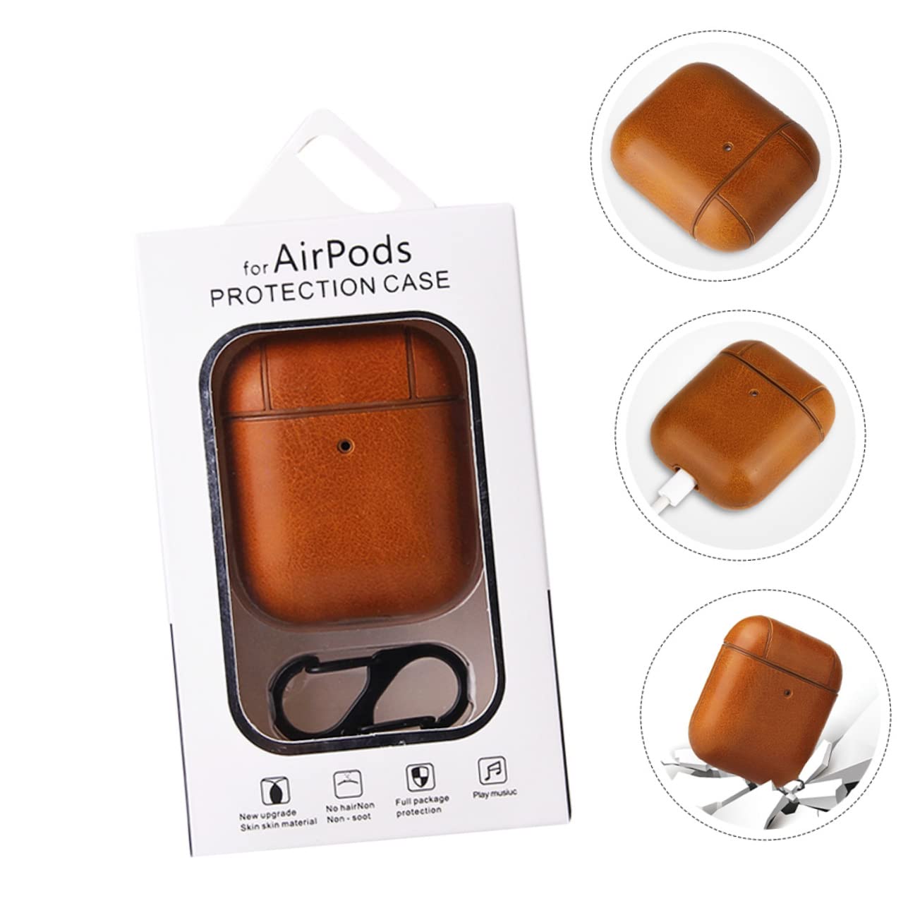 Hemobllo 5piezas Estuche Protector para Auriculares Inalámbricos Compatible Diseño Compacto y Delicado Resistente y Arañazos Acceso Fácil Al Puerto De Carga Textura