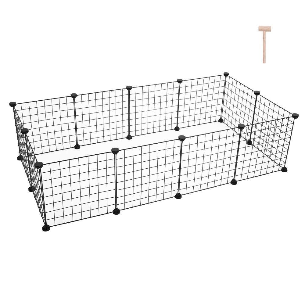 FRITHJILL Small Pet Playpen,Portable Large Plastic Yard Fence Small Animals, Puppy Kennel Crate Fence for Small Animals, Cat, Puppy, Rabbit, Ferret, Guinea Pig,with 12 Panels