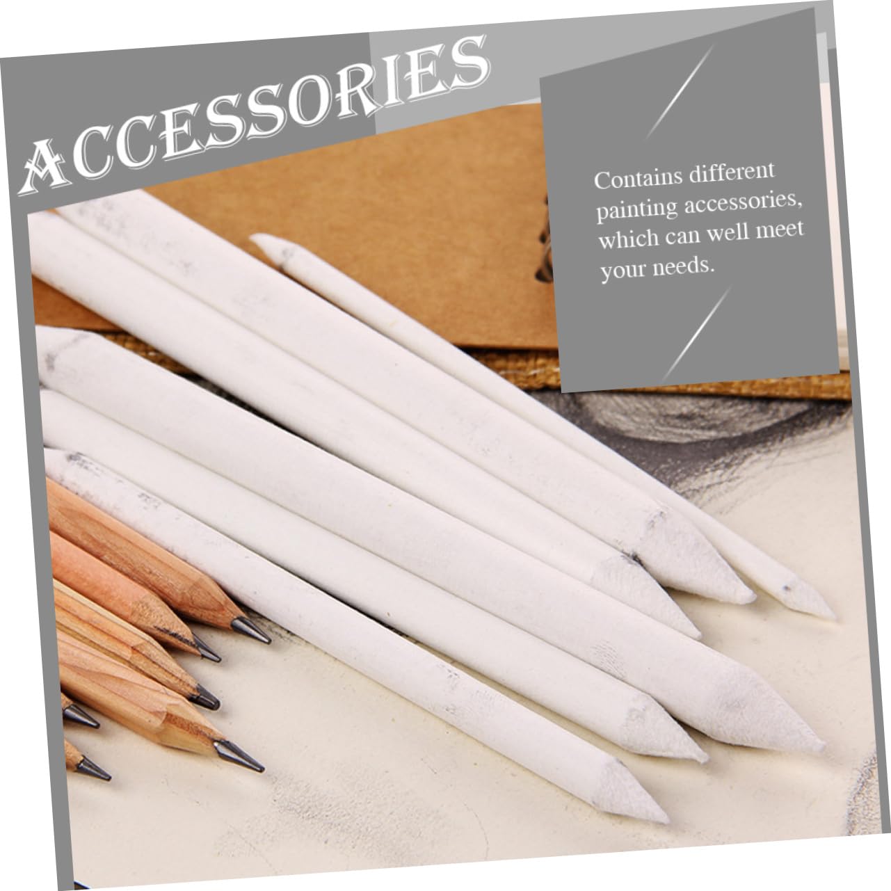 DOITOOL Professional Art Supplies 6pcs Art Blending Stumps Eraser Pencil Sketch Pencil Drawing Tools