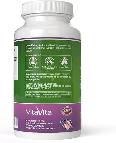 Miniatura 4 de Ayuda para el riñón hepático, ingredientes a base de hierbas que apoya la salud del hígado y los riñones, suministro de 90 días (180 cápsulas