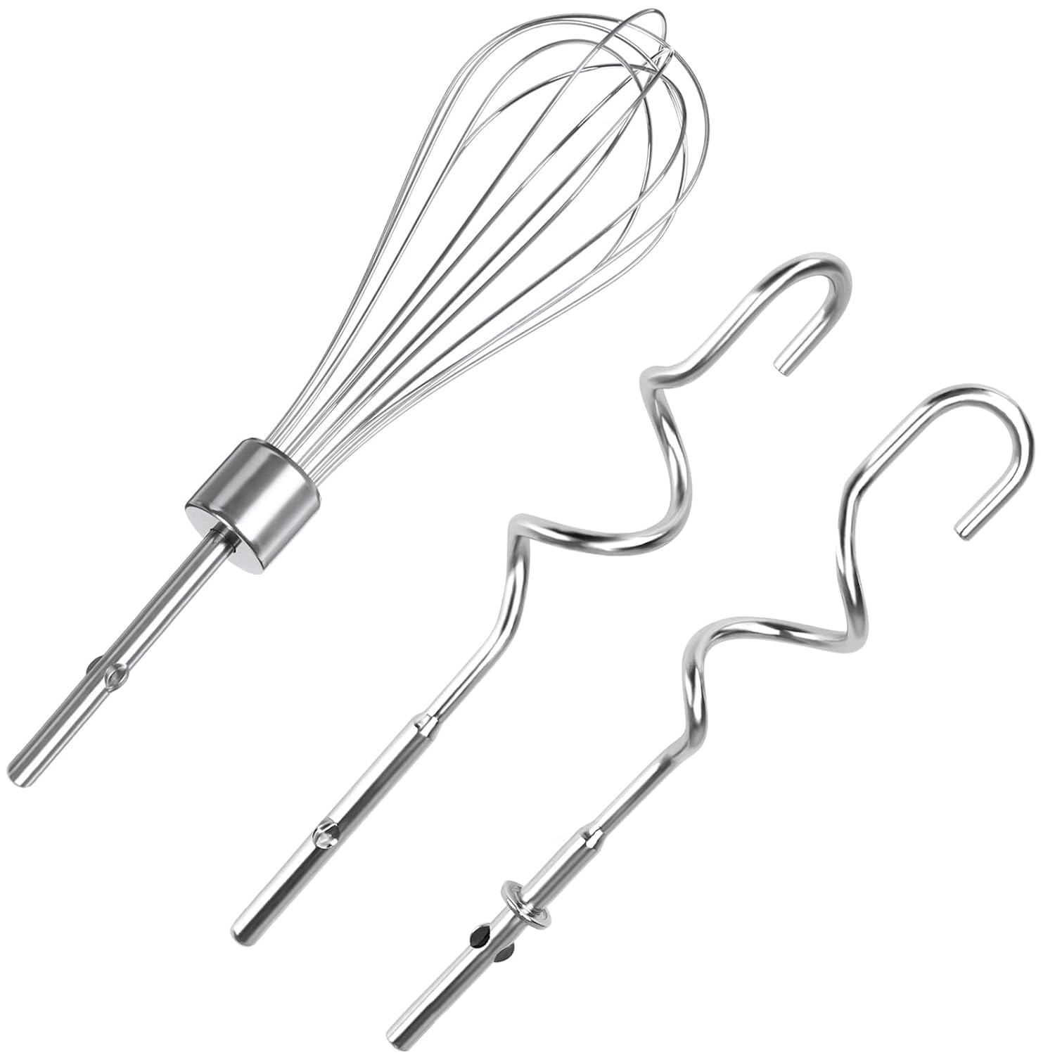 Hand Mixer Beaters Blender For KitchenAid Mixer Dough Hooks For KitchenAid Hand Mixers Whisk Attachment KHMPW Stainless Steel
