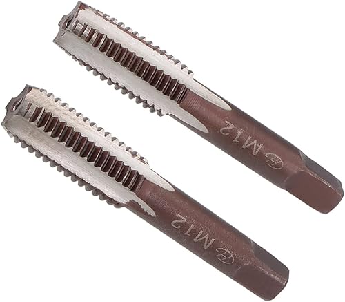 Machos roscados manuales, rosca M12 x 1.75, herramienta de aleación métrica de acero roscado de tornillo de acero - (aplicaciones para reparación de