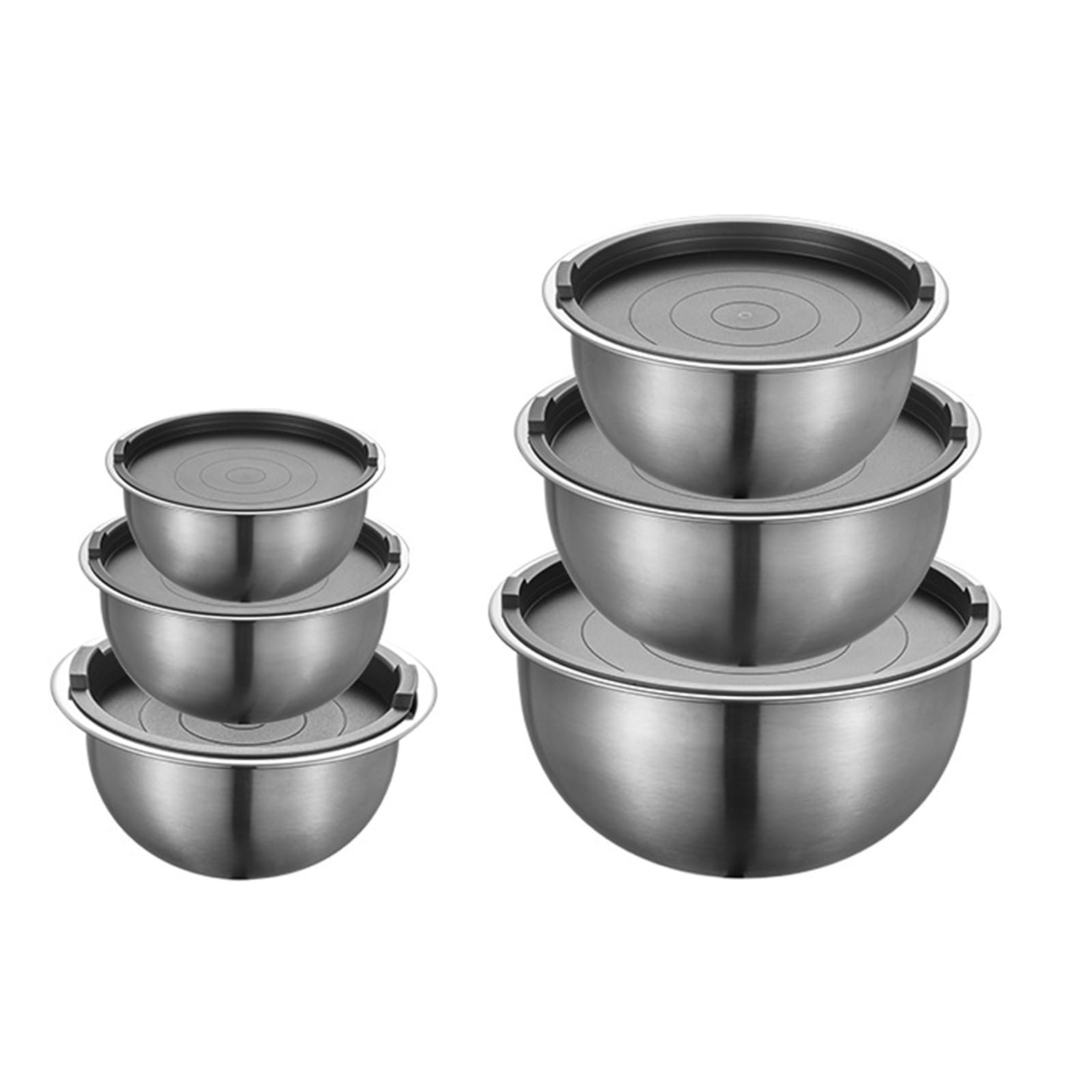 Generisch Robuste Rührschüssel aus rostfreiem Stahl mit rutschfestem Silikonboden, ideal Kochen zu Hause und zur Essenszubereitung Spülmaschinenfest