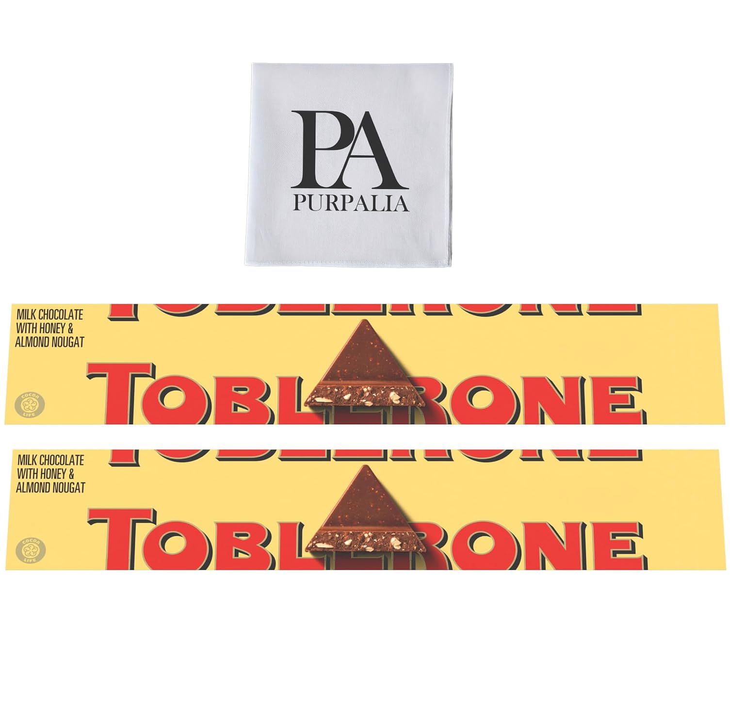 Toblerone Chocolate Variety Pack - 3.52 oz 2-Pack: Classic Swiss Chocolate Bars Assortment Milk Chocolate Bars(Purpalia Packaging) (2 pack, Milk Chocolate)