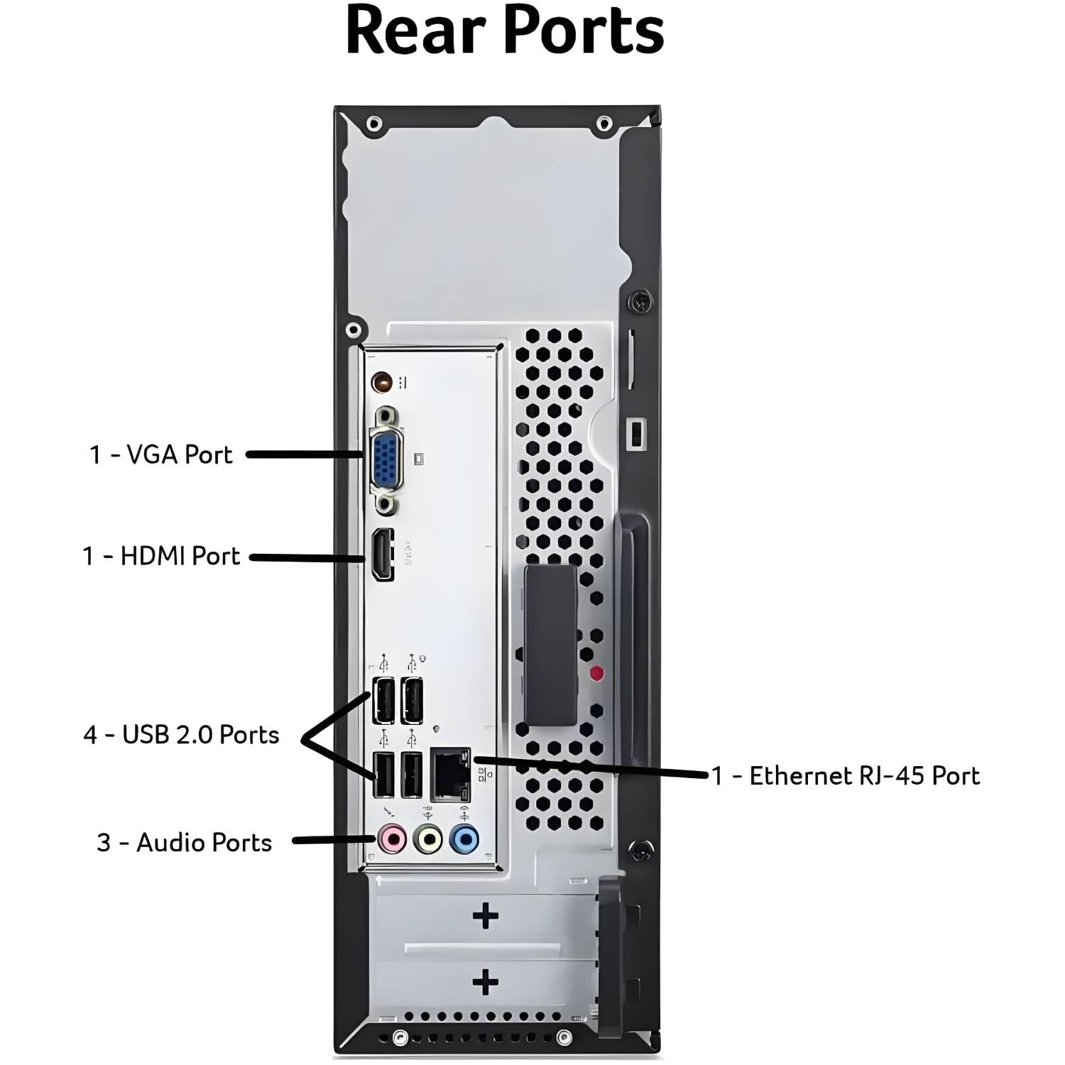 acer 2025 Aspire Desktop, 16GB RAM, 512GB PCIe SSD, Intel Processor, Ultra-Quiet Design, SD Card Reader, Dual 4K Monitor Support, USB-C, Wired Keyboard and Mouse, Windows 11