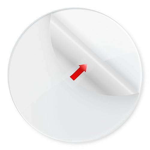 Hoja de plexiglás acrílico redondo transparente de 14 de pulgada de grosor - Círculo transparente de plástico en blanco - Sin vidrio - Ideal para Hoja de plexiglás acrílico redondo transparente de 14 de pulgada de grosor - Círculo transparente de plástico en blanco - Sin vidrio - Ideal para