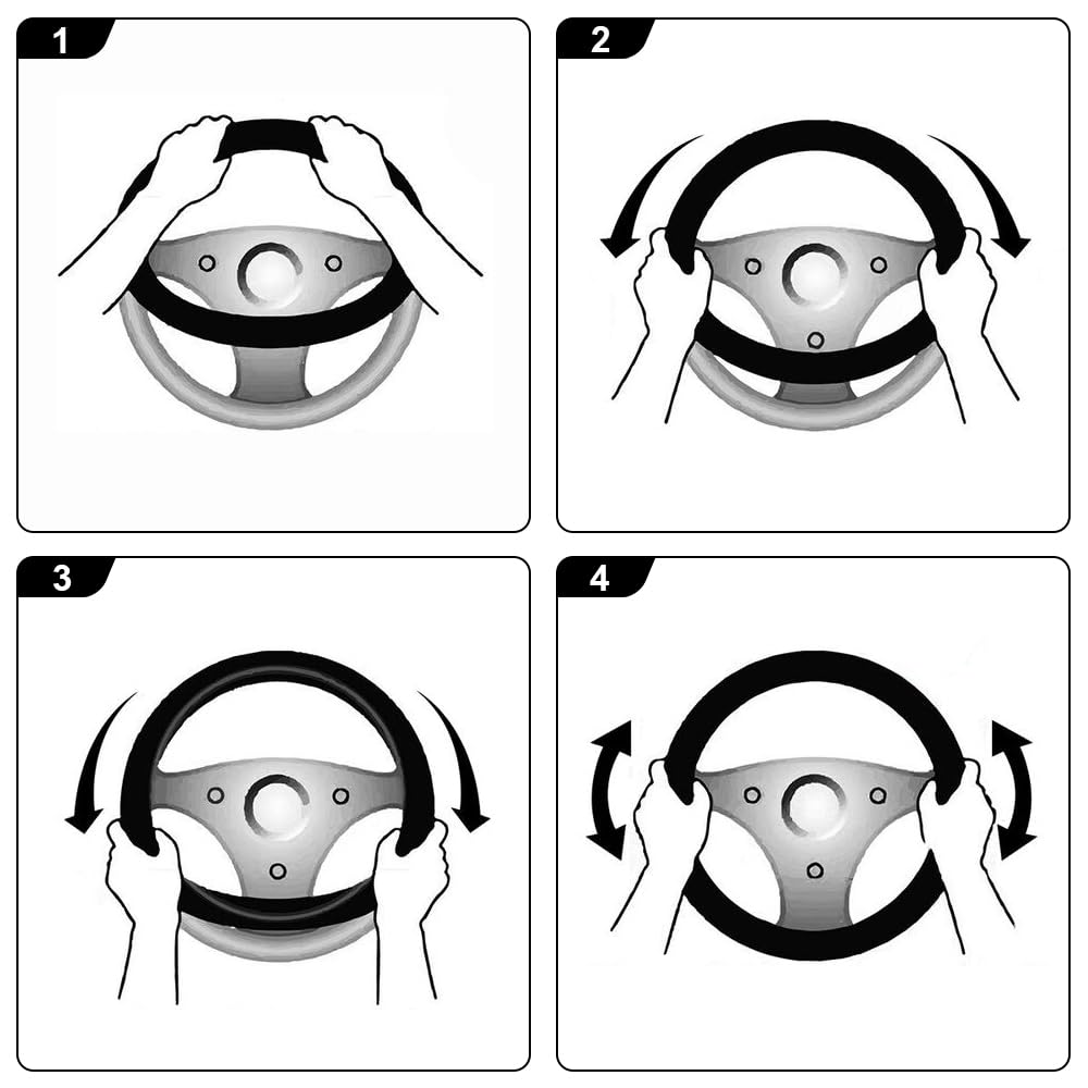 Cute Flower 15 Inch Steering Wheel Cover - Rainbow Rose Tulip Sunflower Blossom - Universal Car Accessory — view 6