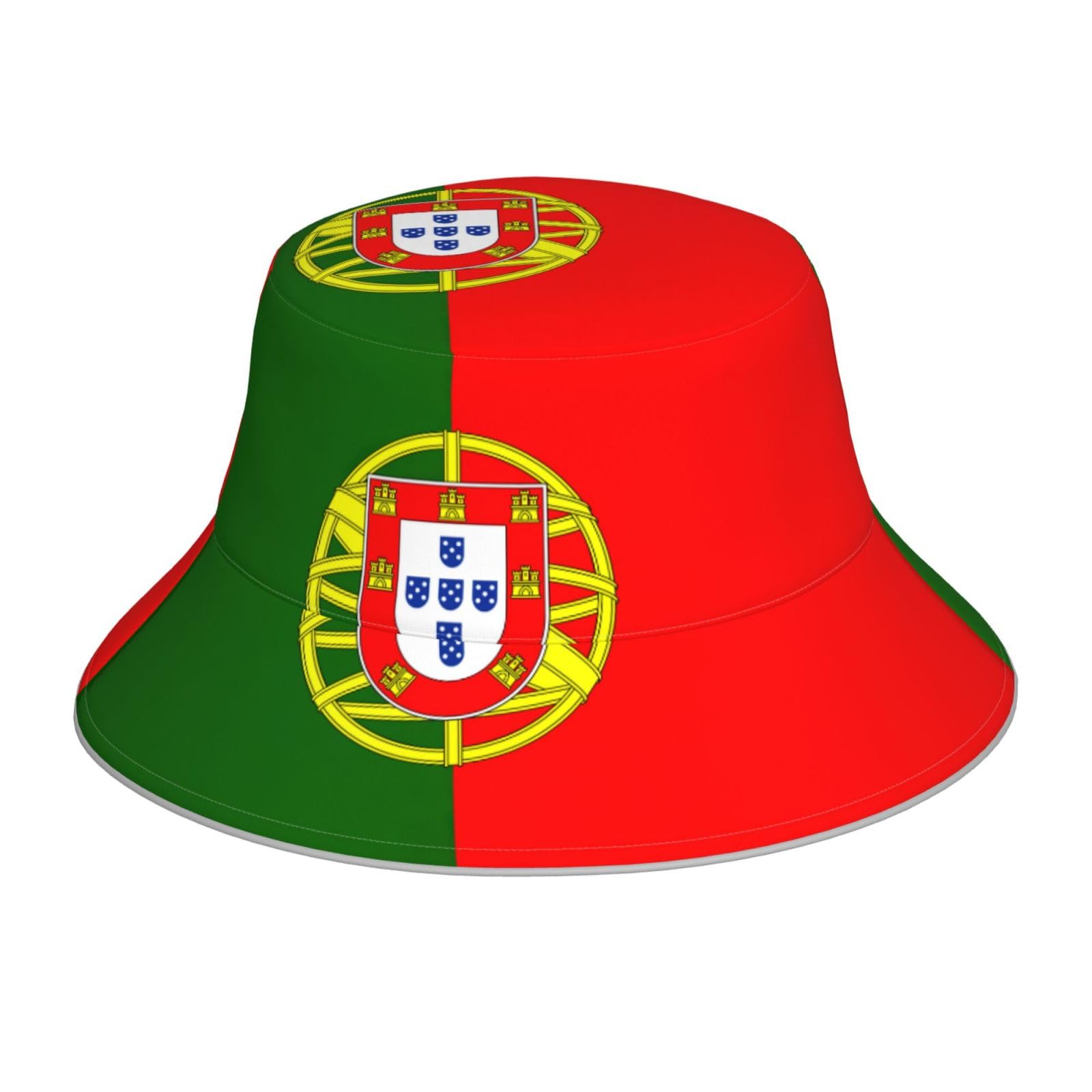 Mdatt Unisex Portuguese Flag Print Bucket Hat For Women And Men Packable Travel Summer Beach Hat Sun Hats Hiking Hat, One Size