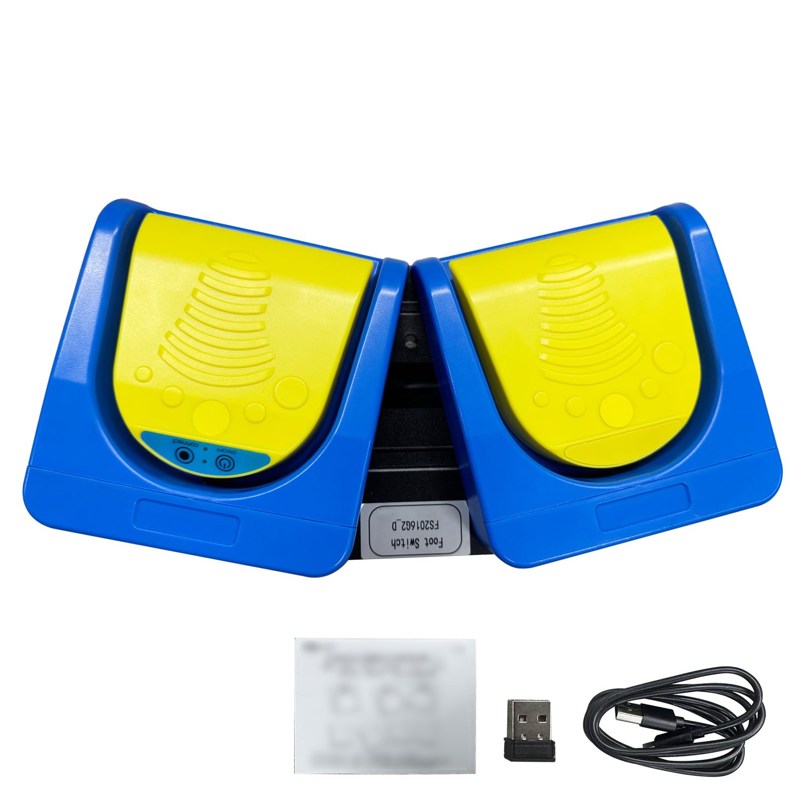 USB-Fußpedal, Zwei-Pedal-Fußschalter, Kabellose 2,4G + Kabelgebundene Konnektivität, Individuelle Tastatur-Maus-Tastenkombination für die Steuerung von Videospiel-Bürogeräten