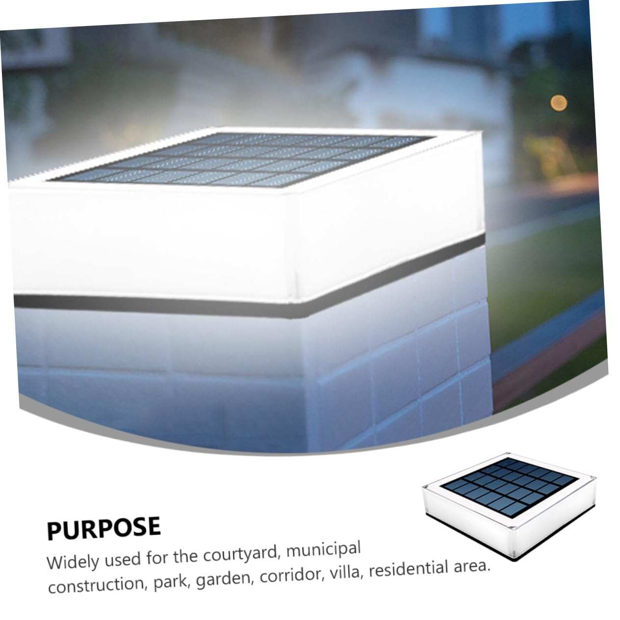 Solar Garten Säulenleuchte aus ABS mit Doppelfarbbeleuchtung Geeignet für Hof und Villa Energiesparende Solarlampe für Außenbereich