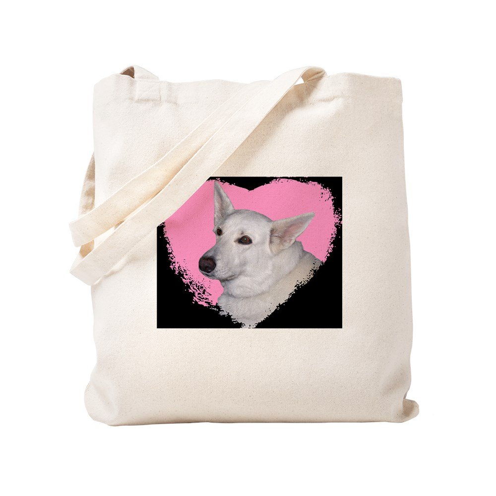 CafePress - I Love My White German Shephe - Natural Canvas Tote Bag, Cloth Shopping Bag