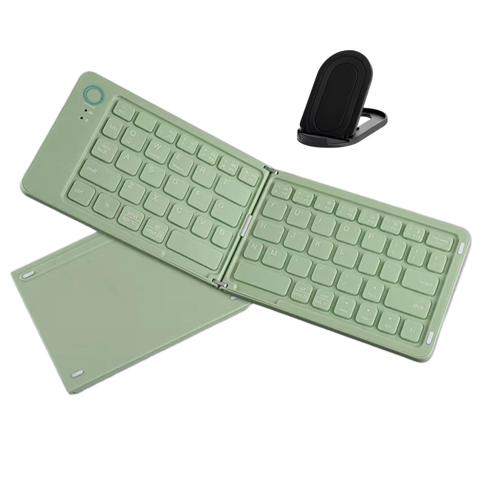 Bexdug Foldable Wireless Keyboard | Foldable Portable Keyboard - Portable Ultra Slim Folding Keyboard for Most Tablets, Laptops and Smartphones, Support 3 Devices