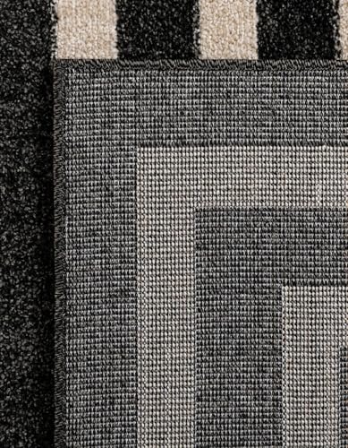 Tapete Rugs.com Hera Collection 2x3 Negro Media Pile miniatura 7