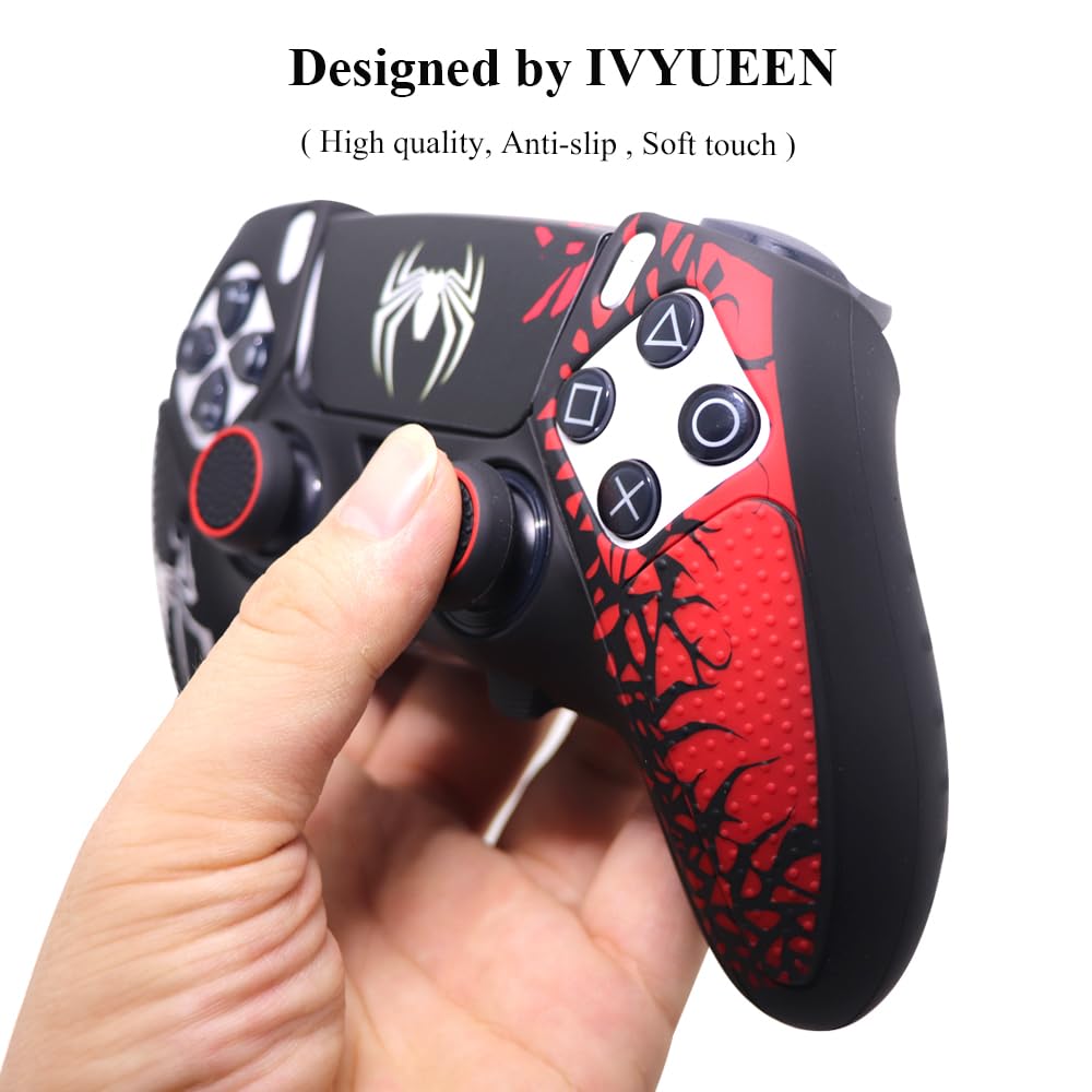 Funda protectora de silicona antideslizante para mando inalámbrico de Playstation 5 y PS5 Edge y almohadilla táctil, tapas de agarre para el pulgar para controlador DualSense Edge