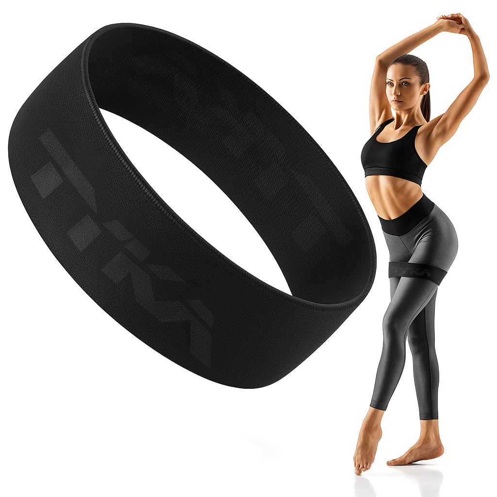 TYKA 6-Level Resistance Loop Bands Set- Portable Workout Set for Strength Training, Yoga & Physical Therapy (Black)-image-24