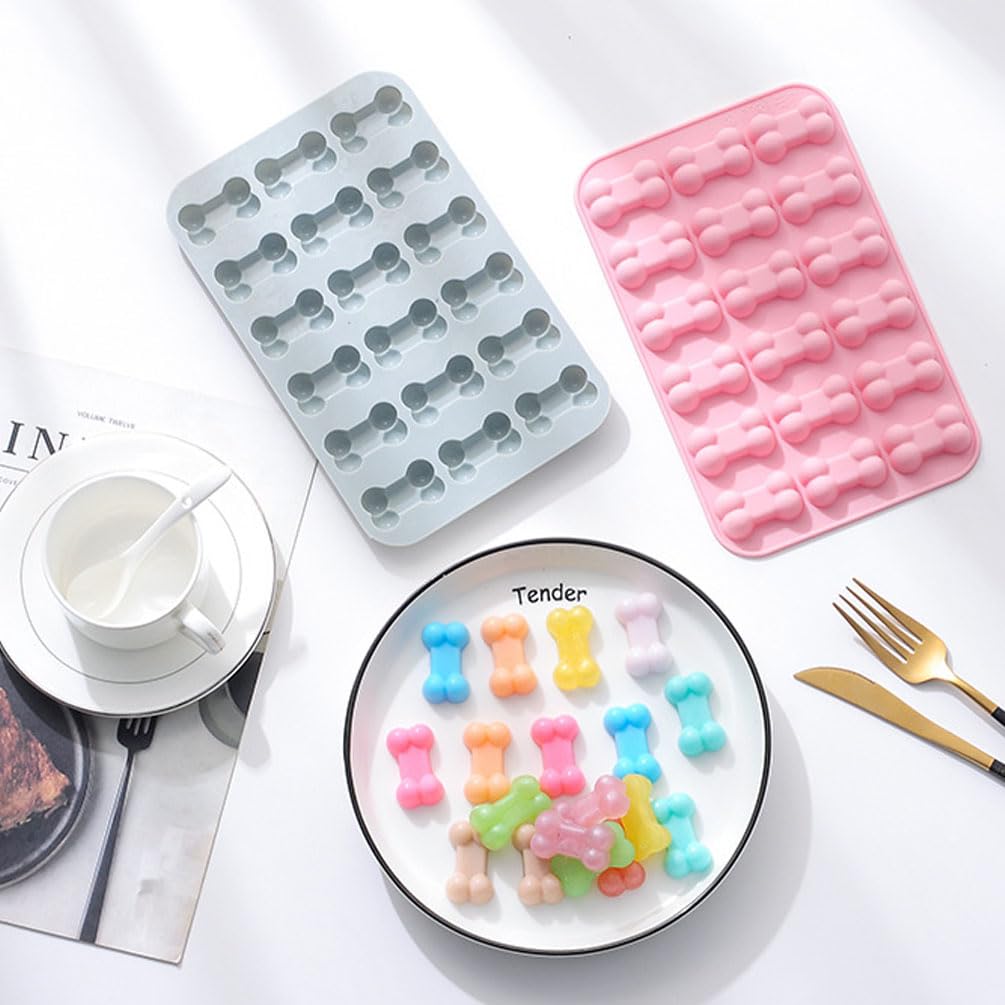 Stareal 2 Pezzi 7 Cavità Stampo In Silicone Per Osso Di Cane, Stampo Da Forno, Utilizzato Per Gelatina, Caramelle, Cioccolato, Cubetto Di Ghiaccio, Può Cuocere Biscotti Snack Per Cani