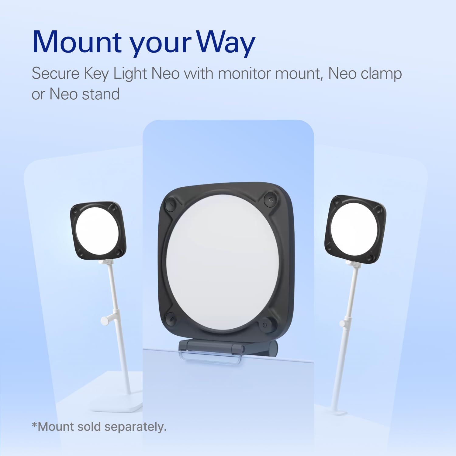 Amazon.com: Elgato Key Light Neo with Monitor Mount Black