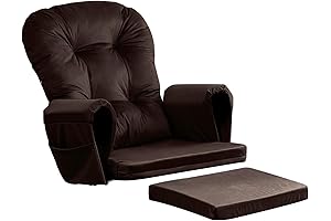 5PCS Rocking Chair Cushion Replacement: Luxe Velvet Booster for Nursery Glider and...