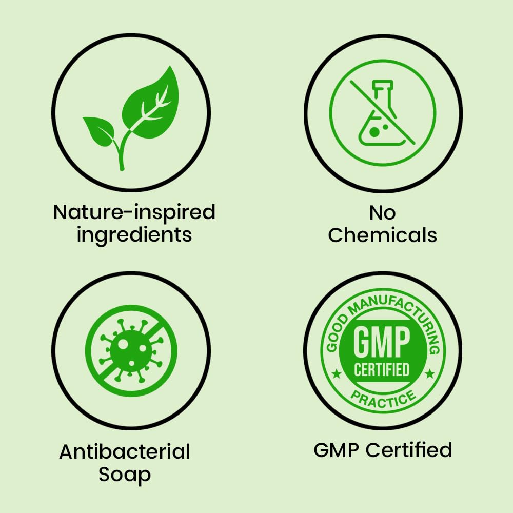 Kudos Best of Natural Ingredients, Antiseptic and Moisturising Bathing Soap with Aloe Vera, Neem, For Smooth, Soft & Nourished Skin (100gm) (Neem & Pudina)(Pack of 1) 1
