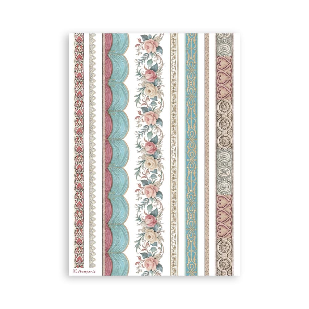 Stamperia - Washi Pad for Scrapbooking, Albums, Card Making, Bullet Journalling and More, Translucent and Easy to Cut, Acid Free, Perfect for Crafts and Gifting (Venice, City of Art) (A5) (8 Sheets)