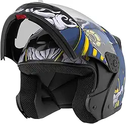 Capacete de Moto Mixs MX Gladiator Articulado Escamoteável Robocop