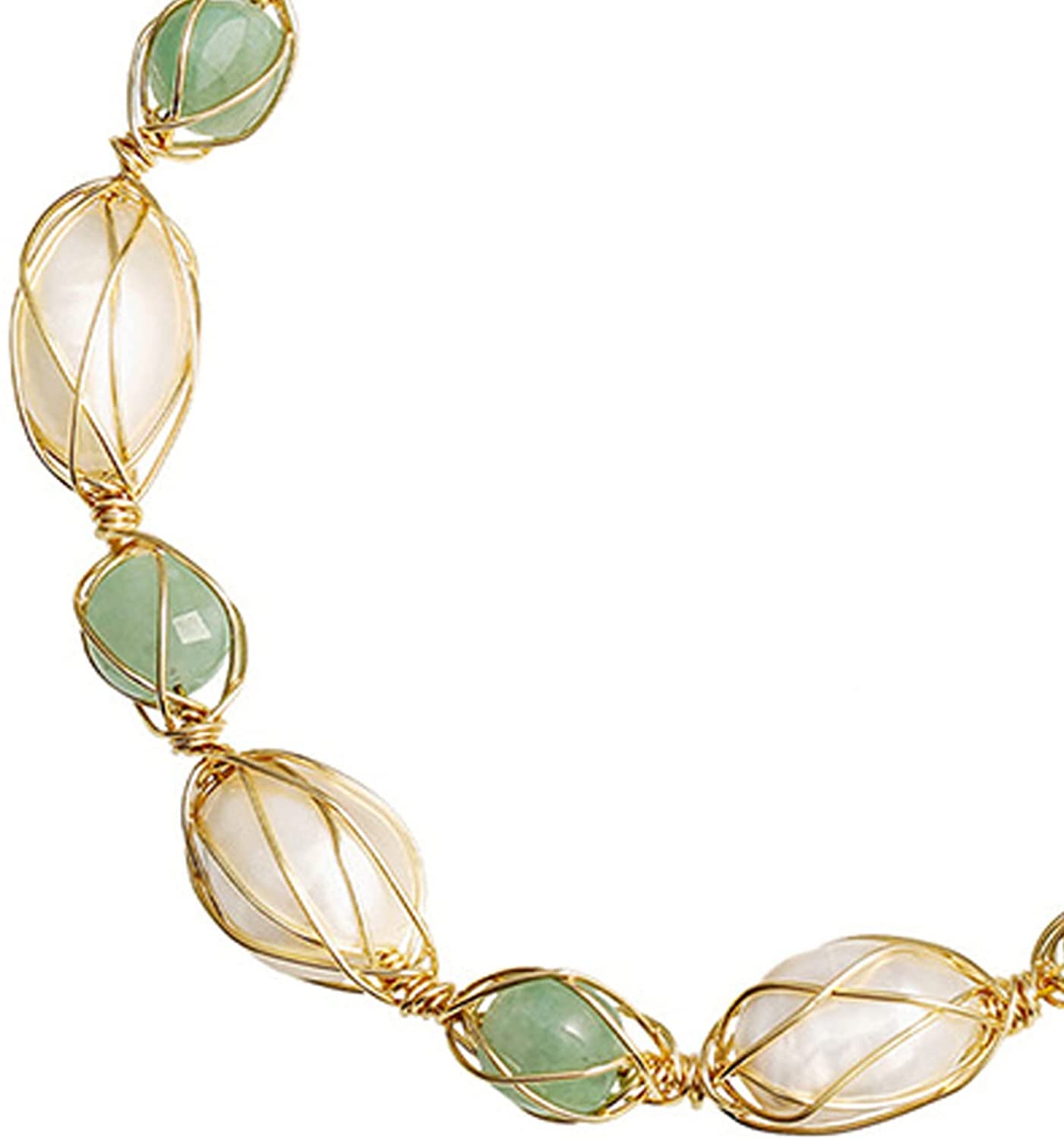 Cuerda de mano, cuentas de pulsera Pulsera de cuarzo de fresa natural Pulsera de perlas blancas de agua dulce Pulsera for mujer Pulsera de cristal de cuarzo de chakra Pulsera de piedra de nacimiento P
