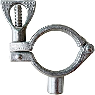 304 Stainless Steel Quick Release Pipe Clamp, Heavy Duty Pipe Bracket Holder for Pipe Fixing Silver (45mm)