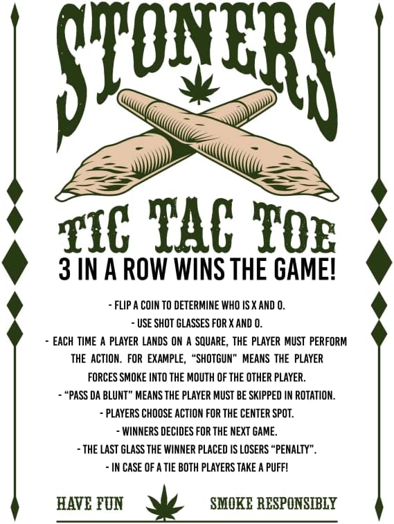 Stoners/Smokers Adult Tic Tac Toe Game - 420