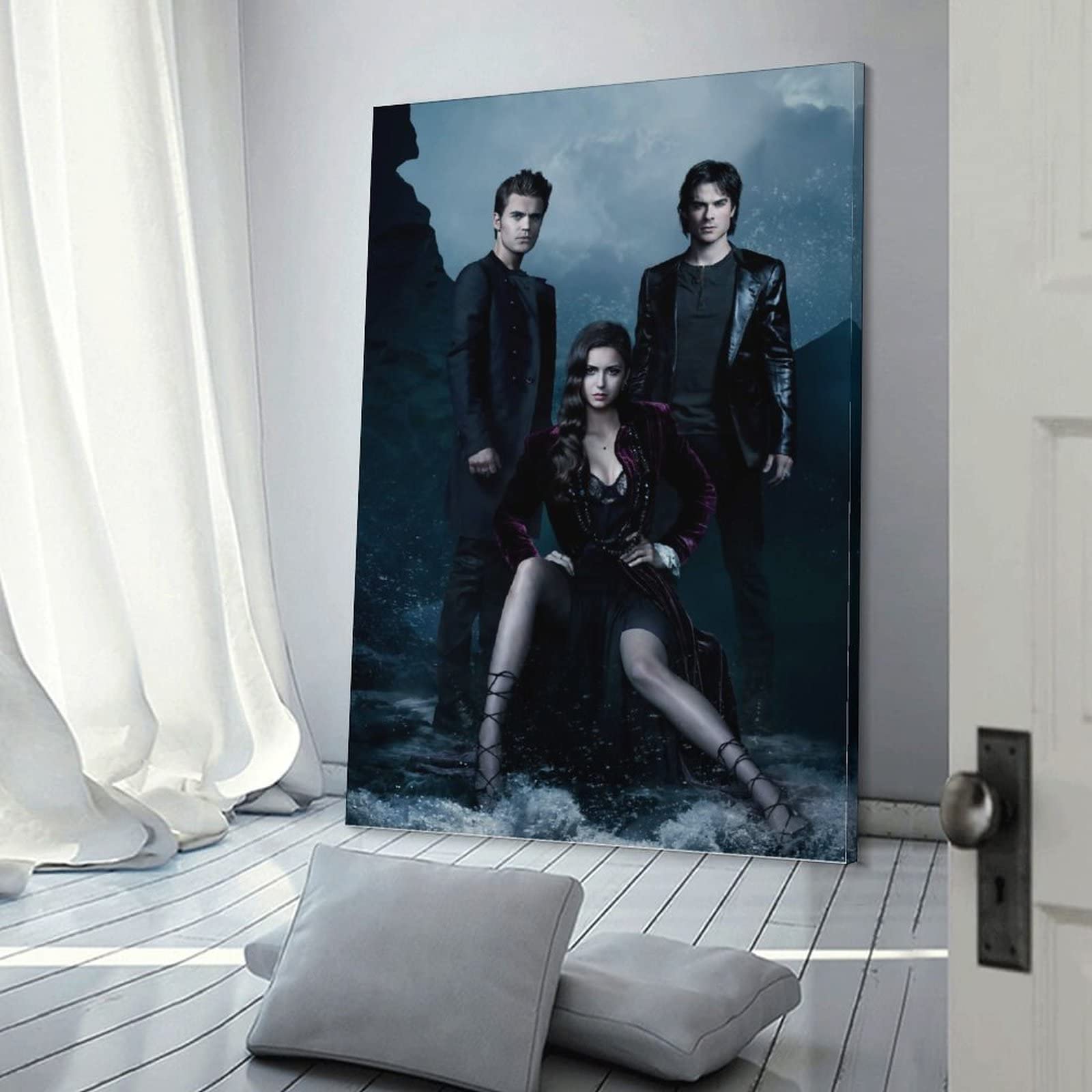 The Vampire Diaries poster canvas schilderij decoratie muurkunst foto's voor woonkamer print op canvas - 50 x 75 cm, zonder lijst
