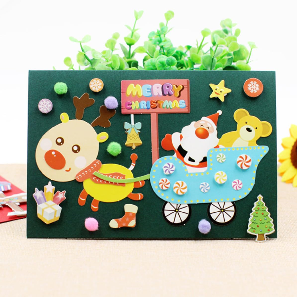 Didiseaon 18 Paquetes Tarjetas de Bricolaje Navideñas, Kit de Papel