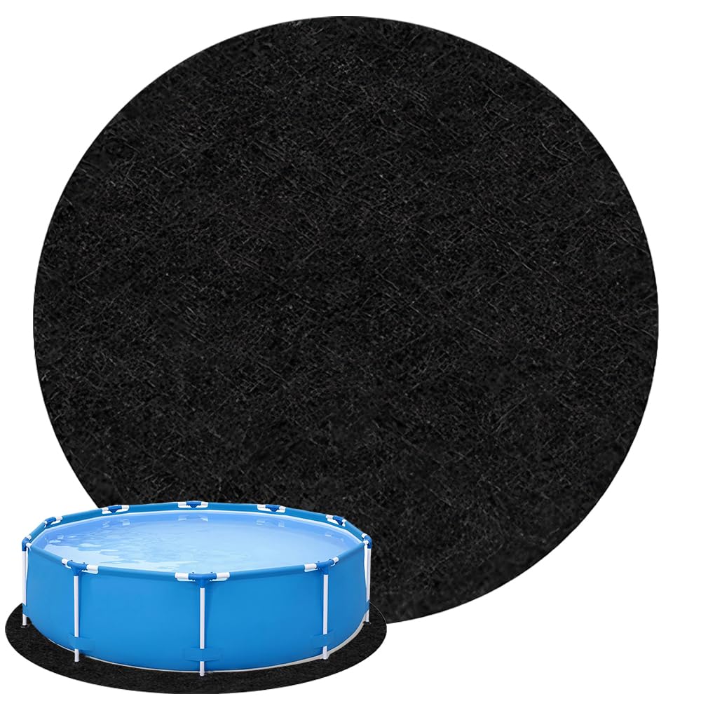 Tapis de Sol Piscine, 4 m Tapis sous Piscines Hors Sol Rond, Rembourrage sous Piscine, Tapis De Revêtement De Sol De Piscine, Antidérapant, Pliable, pour Baignoires et Piscines Hors Sol