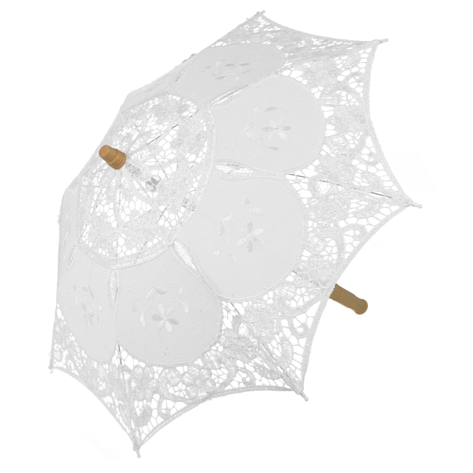 3pièces Parasol Dentelle Blanche Pour Mariage Accessoire Élégant Pour Mariée Et Photographie Parapluie Décoratif Pour Fête Nuptiale Et Événements Spéciaux