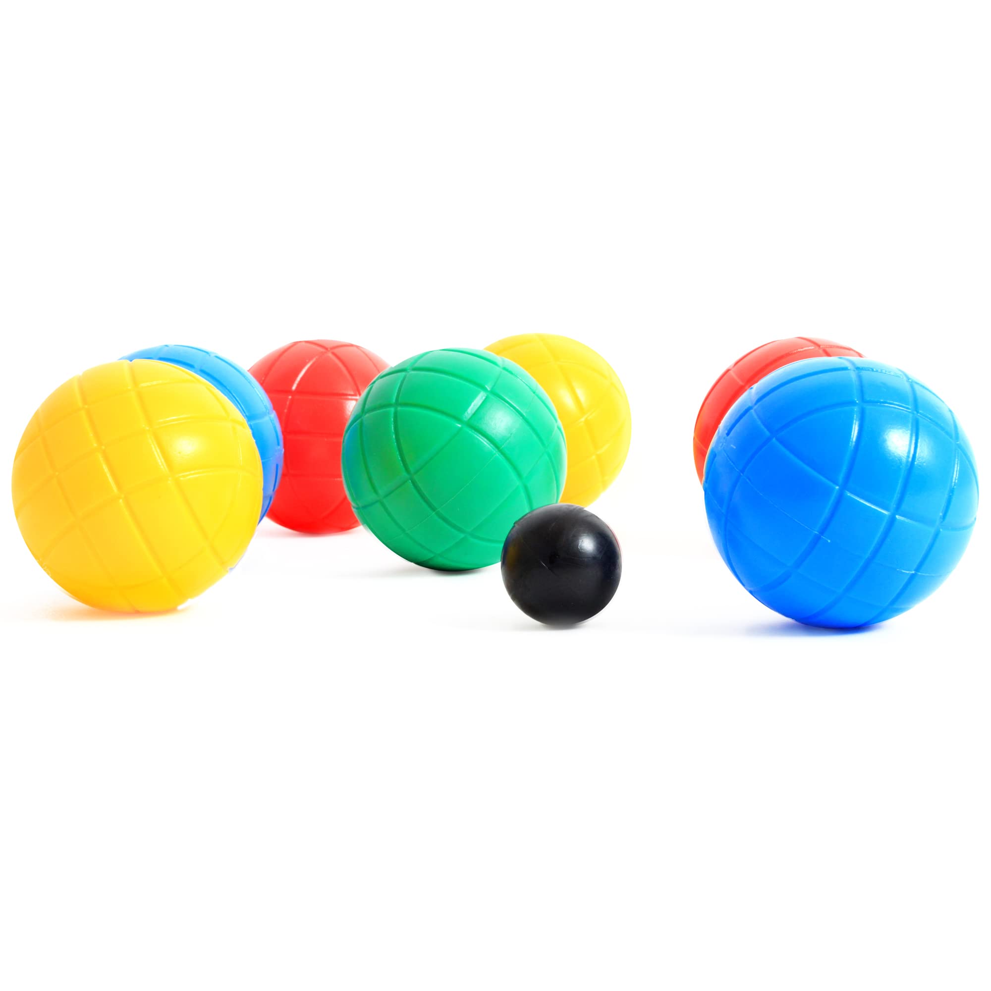 BLUE SKY - 8 Boules De Pétanque - Jeu d'Adresse et de Plein Air - 048055 - Multicolore - Plastique -7 cm - Jouet Enfant - Jeu de Plein Air - À Partir de 3 Ans