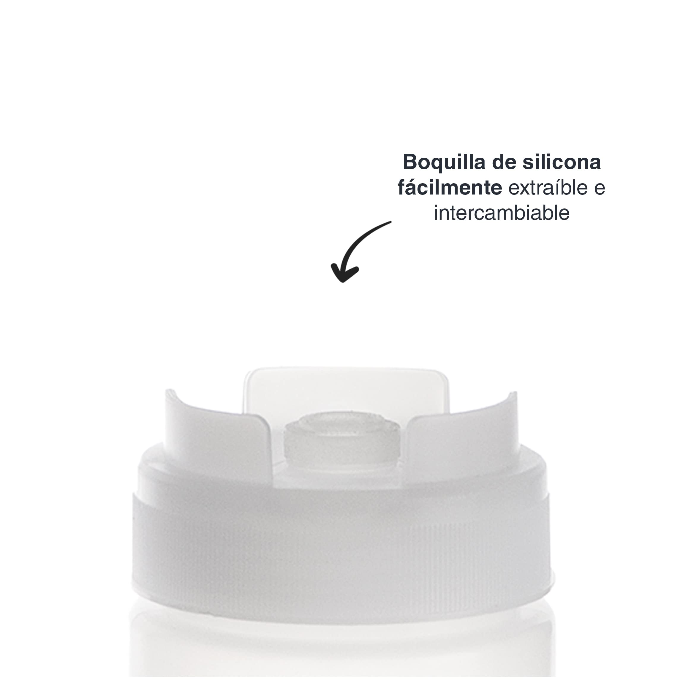 Lacor - 61979 - fles, saushouder, blik voor sauzen, polypropyleen, geen druppels, siliconen mondstuk, BPA-vrij, 600 ml