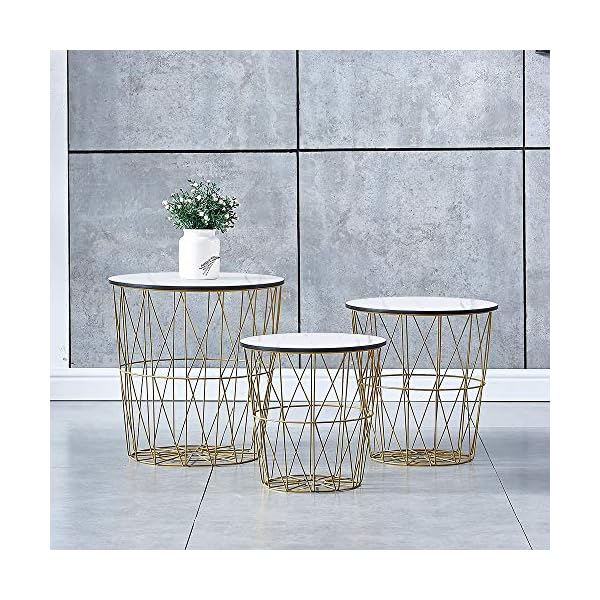 MeJa Round 3-pcs set End Table - Image 4