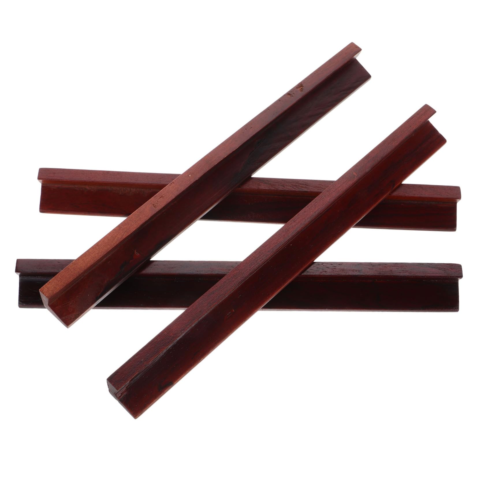 TOPPERFUN 4Pcs Mahjong Ruler, Wooden Mini Portable Ruler, Precise Mobile Mahjong Stand for Traditional Chinese Mah Compact Game Stand for Hobbyists and Travelers