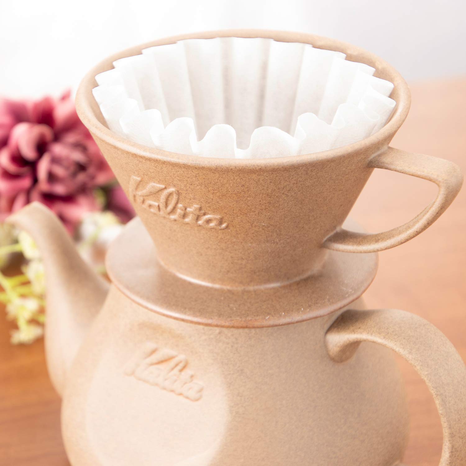 Amazon｜カリタ Kalita コーヒードリッパー 波佐見焼 砂岩 2~4人用