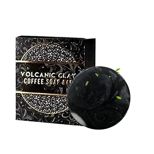 Miniatura 1 de Jabón de café de arcilla volcánica, formulado para un rápido adelgazamiento, jabón con sabor a café de lodo volcánico, minerales para la piel