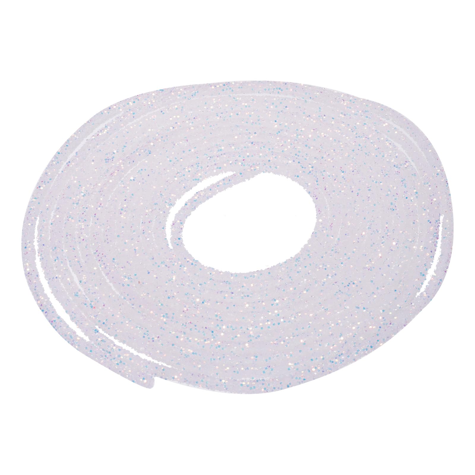 sourcing map 5 Yard 6mm 0.24 inch Glitter Sequins Rope Sequins Rhinestone Tube Cord for DIY Wedding Dresses Costume Clothing Shoes Jewelry Accessory Clear White