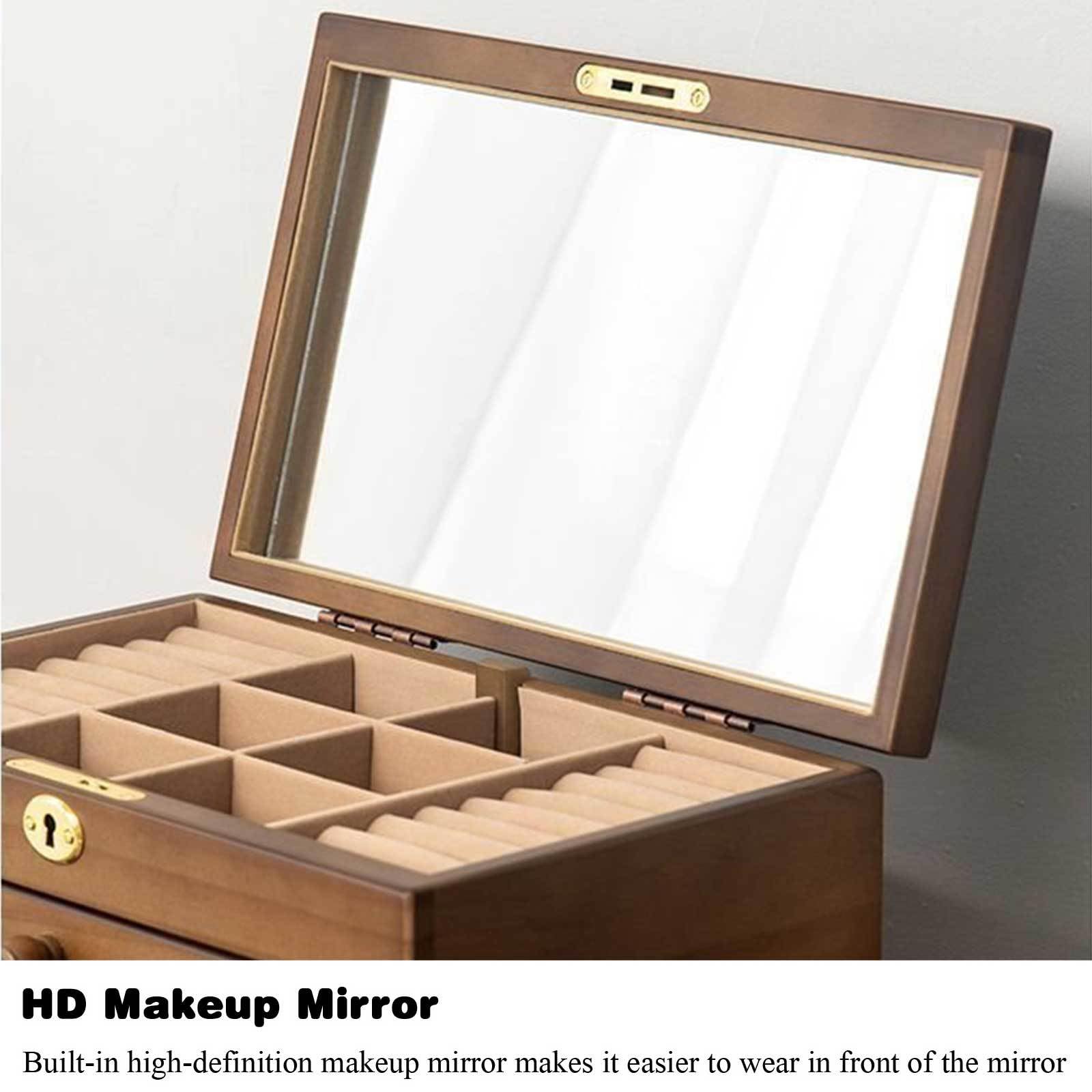 Boîte à Bijoux En Bois Sculptée à 6 Couches - Pour Fee - Arron - Pour Bagues, Boucles D