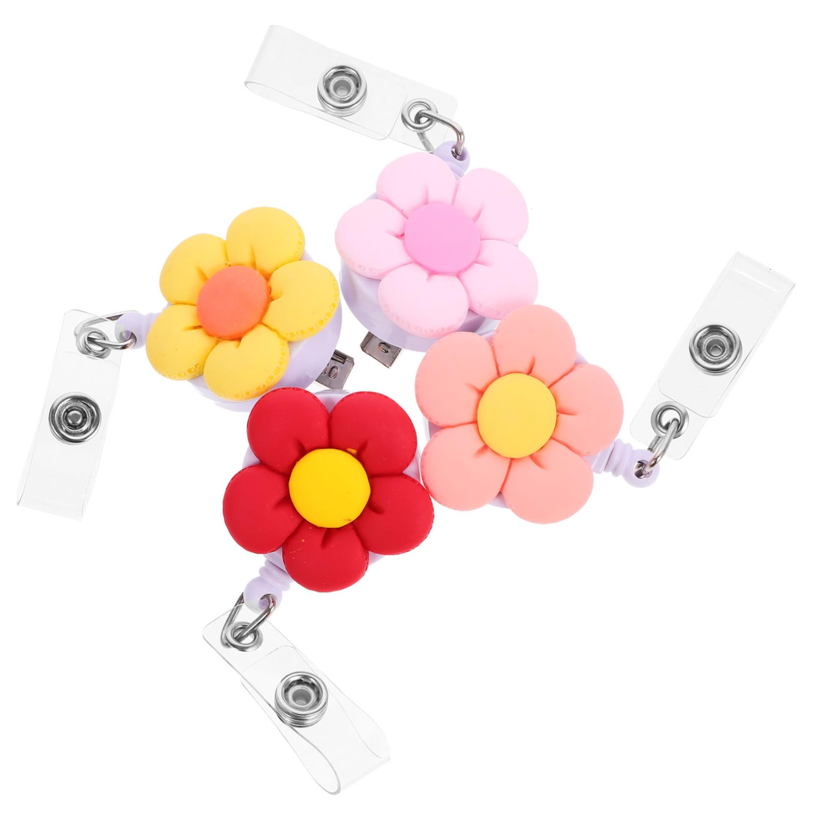 LALAFINA 16pezzi Portabadge Retrattile Colorati Per Medici e Insegnanti Supporto Id Resistente e Leggero Con Clip Alligatore Per Accesso Facile Carte e Chiavi