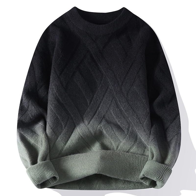 Men's Round Neck Sweater for Autumn and Winter,Korean Style Thickened Sweater3