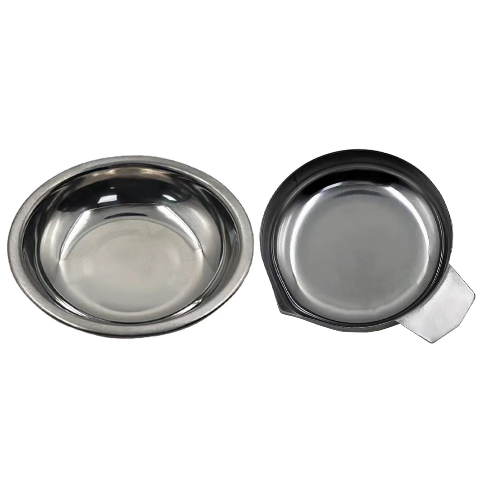 2Pieces Stainless Steel Weighing Plates for Electronic Scale Trays Dishes for Jewelry and Kitchen Use Easy Maintenance Weighing Bowl