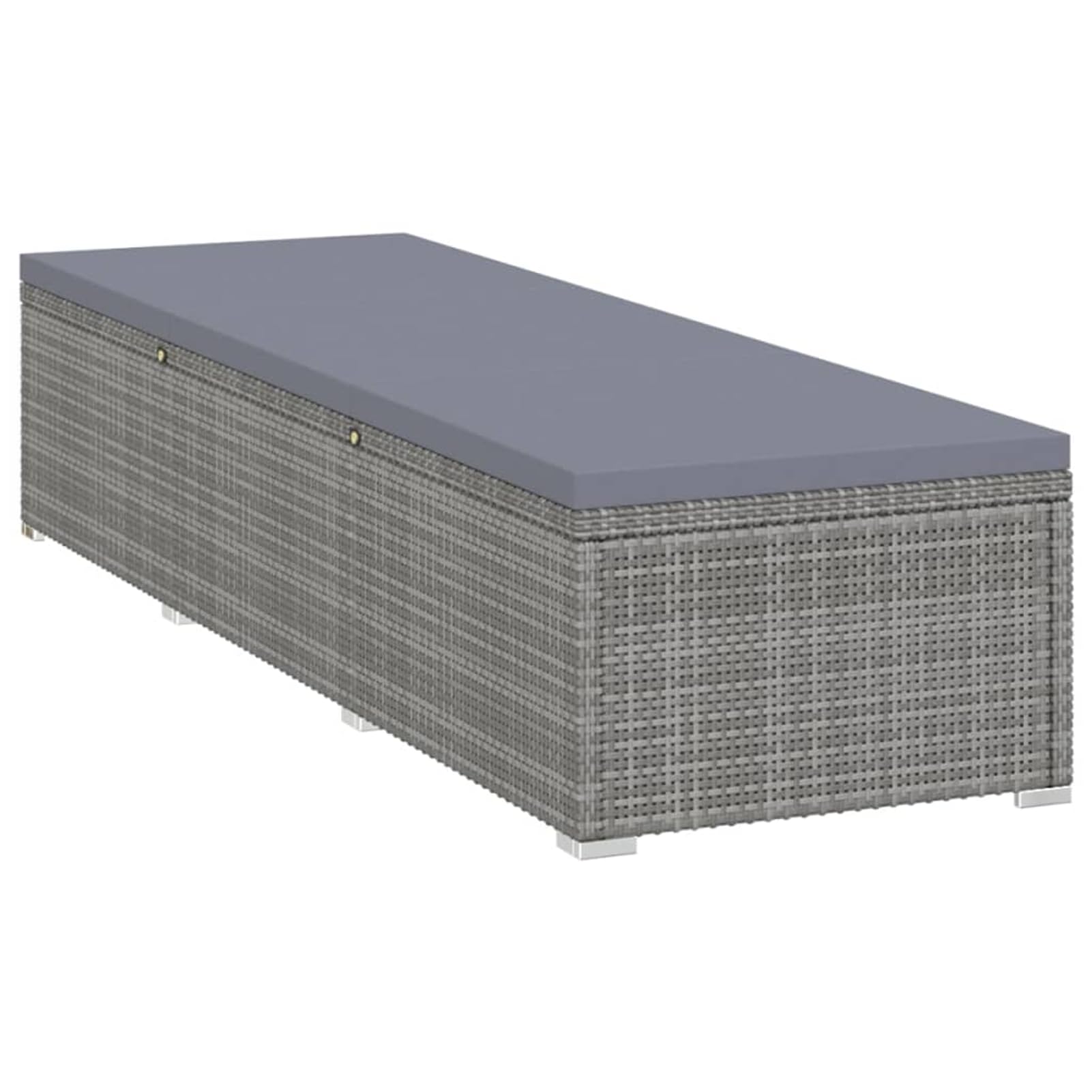 Gecheer Tumbona de Ratan Sintético - Ajustable, Resistente a la Intemperie, 195x60x31 cm, Color Gris Modelo YHSLRZJ-46220ES