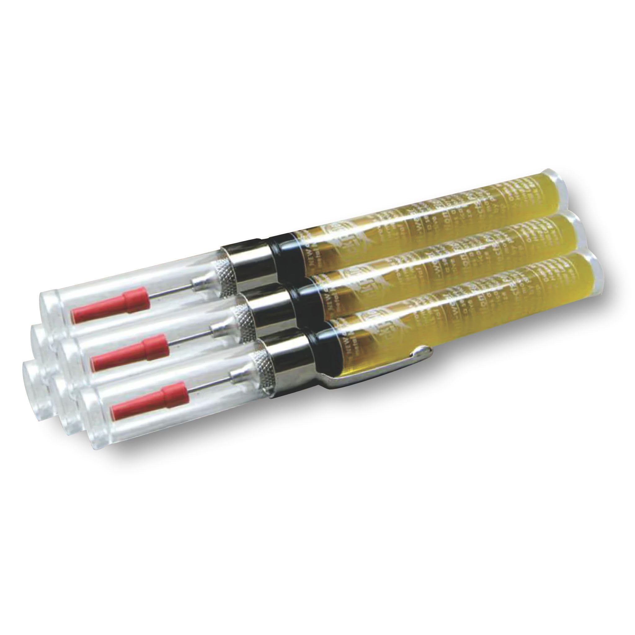 Bundle of 6 Quick Release Oil Refillable ¼ oz Pen Precision Oilers. Cleans, Lubes, Protects.
