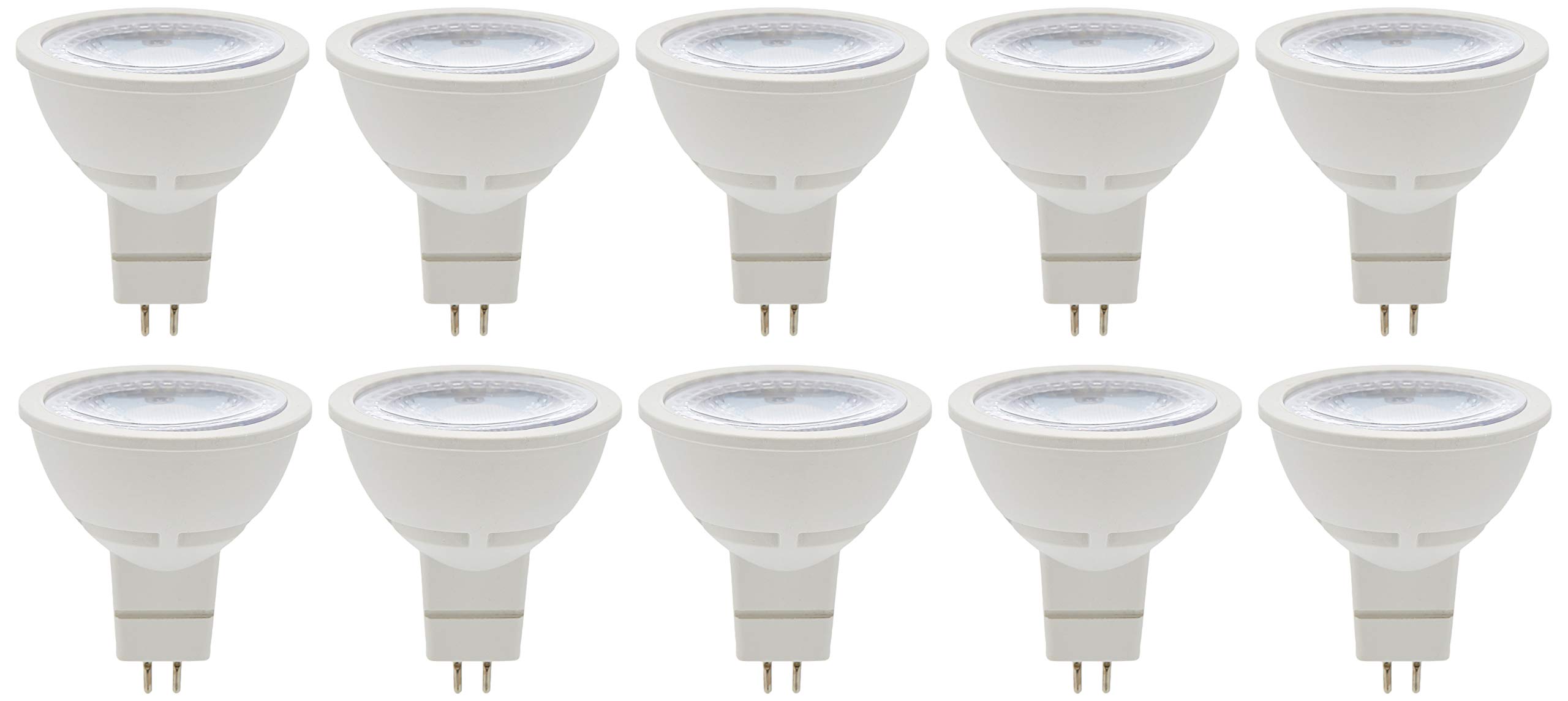 Narken 10 Pieces/Pack Mr16/Gu5.3 AC Power 7W Warm white 3000K LED Power Saving Clear Ceiling Spot Lamp Bulb Light(Direct input,No need transformer or driver) 600LM AC90-265V 50-60HZ