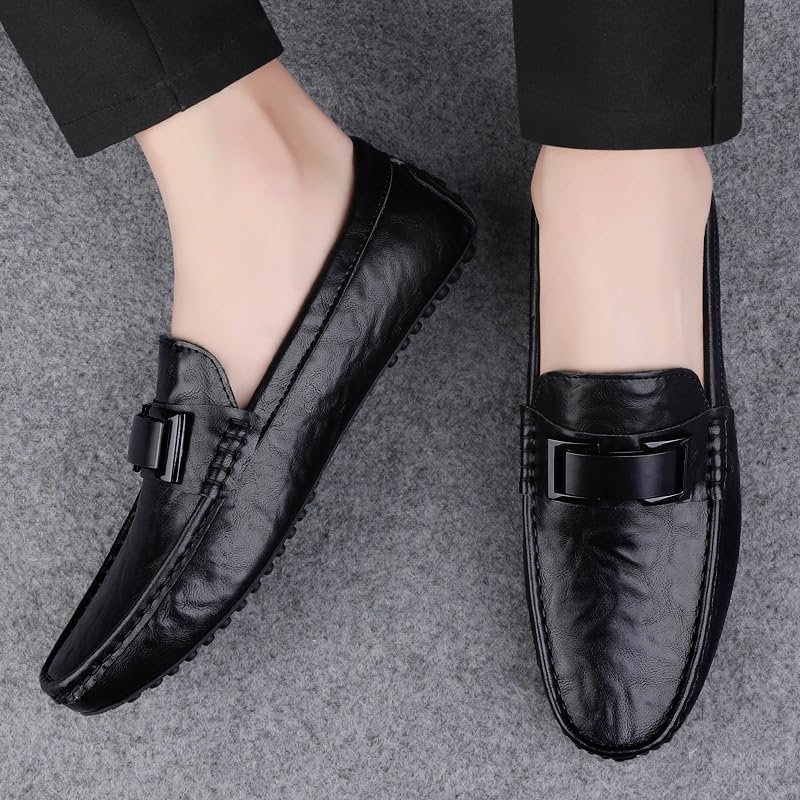Men's Fashion Classic Lace Up Low Top Leather Dress Shoes Slip On Pointed Toe Classic Formal Business Oxford Shoes Non-Slip Softsole Walking Derby Shoes3