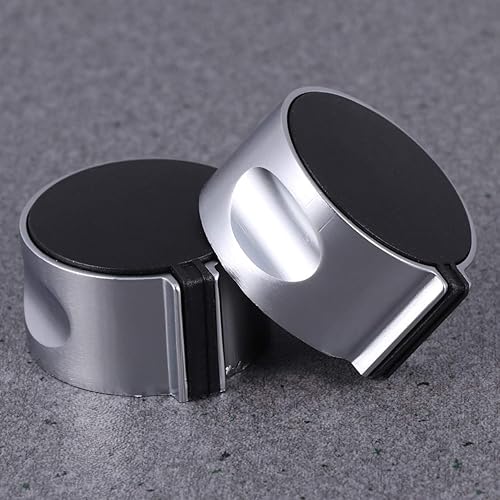 Miniatura 8 de Happyyami Botón de estufa de gas, 5 piezas, perilla de estufa de gas de metal, perillas de control de cocina de gas plateadas, adaptadores de