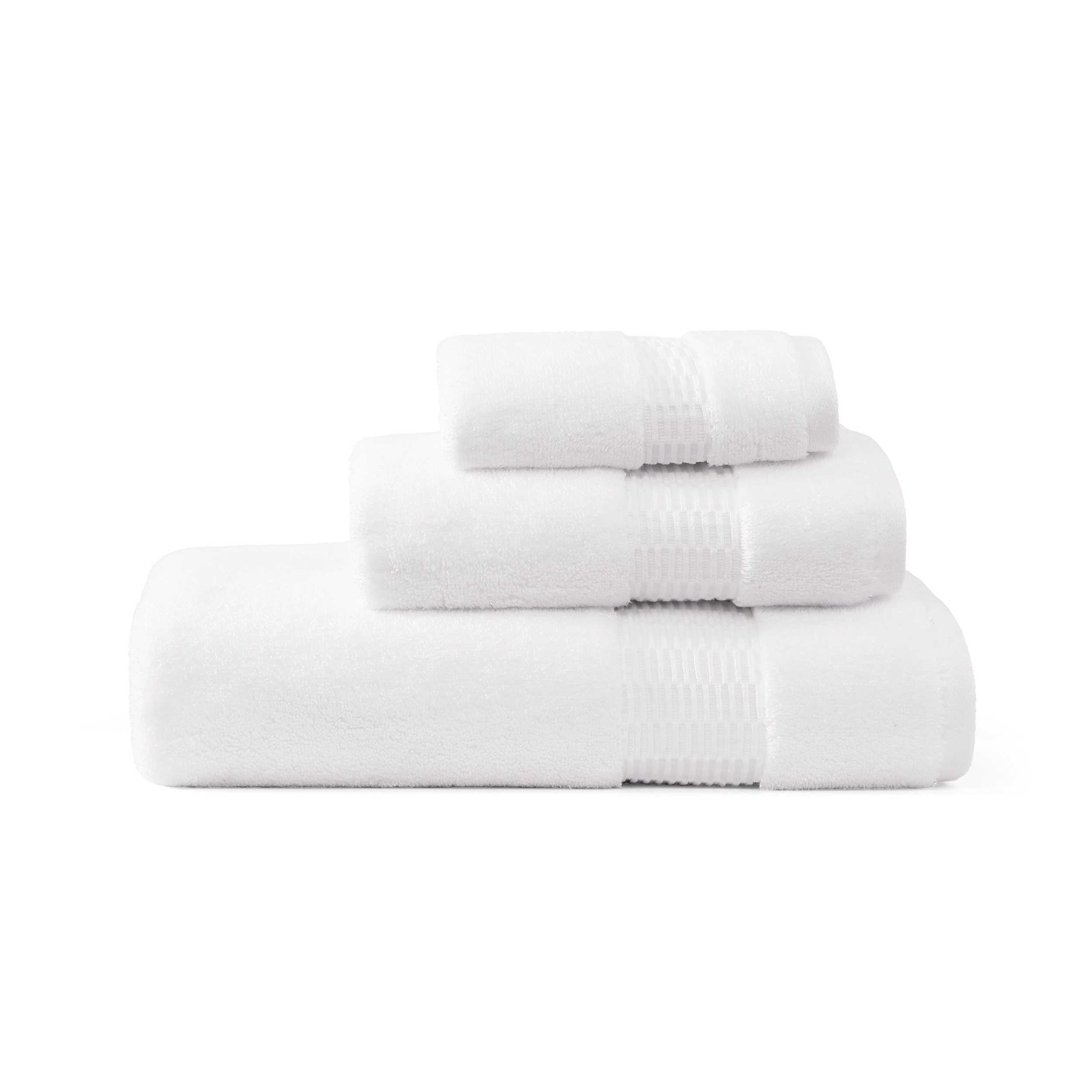 Tommy Bahama - Bath Towels, 100% Soft & Absorbent Cotton, Low Linting & Fade Resistant, Medium Weight Bathroom Towels (Long Branch White, 3 Piece)