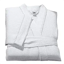 Roupão De Banho Branco Unissex Algodão Piquet Profissional Hotel Teka